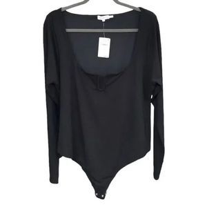 Good American | U Ring Bodysuit in Black
